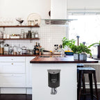 AuldHome Design Enamelware Grocery Bag Holder; Wall-Mounted Modern Farmhouse - Image 4