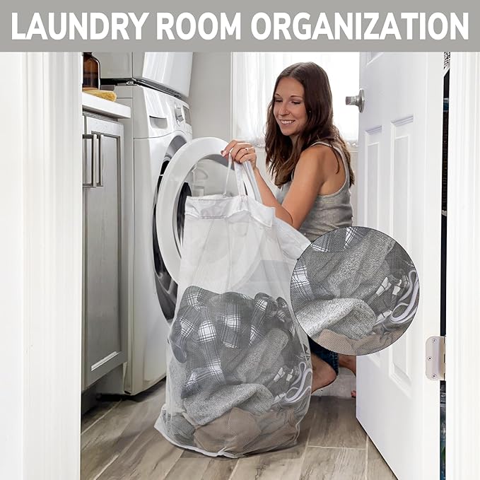 Goodpick Laundry Basket with Wheels 2-Pack, 75L Tall Clothes Hamper, Large - Image 5