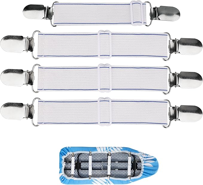 SheeChung Ironing Board Cover Clips, Anti-Slip Straps by SheeChung