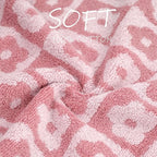 Jacquotha Cotton Hand Towels Pink Checkered Floral - Image 6