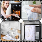 Boyiee Set of 6 Marble Kitchen Towels Gold Dish Towels Absorbent Stylish Marble - Image 5