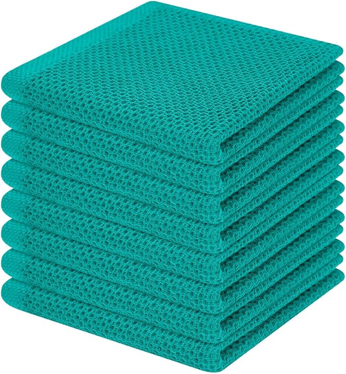 Homaxy 100% Cotton Waffle Weave Kitchen Dish Cloths, Ultra Soft Absorbent Quick by Homaxy