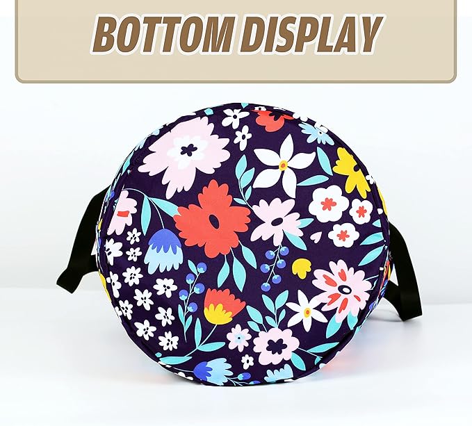 Folk Floral Art Laundry Basket Beautiful Flowers Foldable Oxford Cloth Funny - Image 2