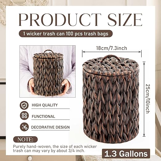 Ctosree 1.3 Gallons Small Trash Can - Image 2