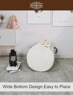 HUNRUNG Laundry Hamper, Large Canvas Fabric Lightweight Storage Basket Toy - Image 4