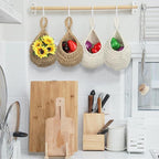 PATIKIL Hanging Fruit Baskets for Kitchen, Mini Size Teardrop Home Decor - Image 7