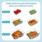 Vtopmart 2.26L/76oz Extra Large Glass Food Storage Containers - Image 6