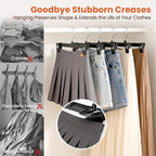 HOUSE DAY Black Pants Hangers 50 Pack, Skirt Hangers - Image 7