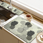 19.5" x 12" Dish Drying Mat & 24" x 5.5" Sink Splash Guard, Super Absorbent by BathtubMat