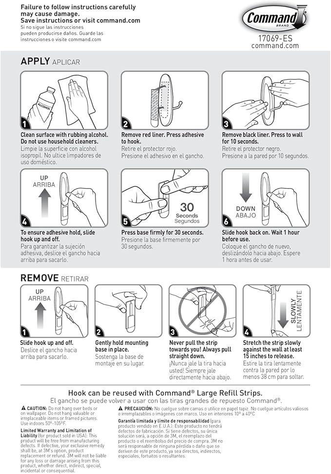 Command Large Wire Hooks, Holds up to 5 lb, 4 Hooks and 8 Strips, Damage-Free - Image 13