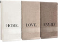 3 Pcs Home Love Family Hand Towels Farmhouse Decorative Embroidered Bathroom by FuWeave