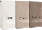 3 Pcs Home Love Family Hand Towels Farmhouse Decorative Embroidered Bathroom by FuWeave