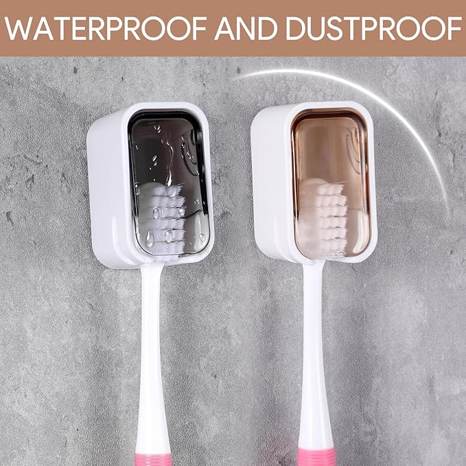 4 PCS Toothbrush Holder Wall Mounted - Image 6
