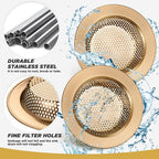 Retisee 2 Pcs Sink Strainer Stainless Steel Kitchen Sink Drain Strainer Basket - Image 5