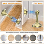 Crosize Magnetic Door Stoppers 2 Pack, Stainless Steel Door Stops - Image 5