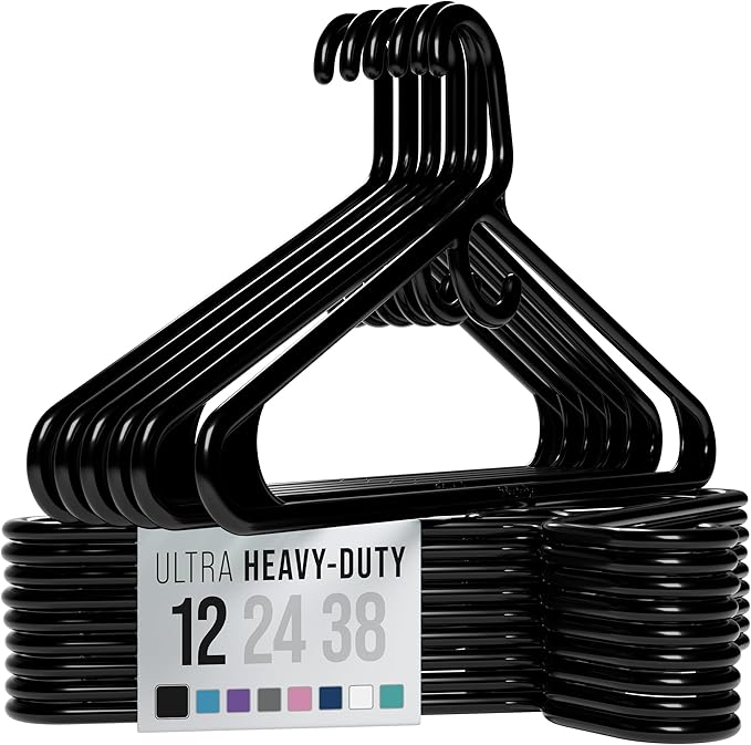 NEATERIZE Ultra Heavy Duty Plastic Clothes Hangers by Neaterize