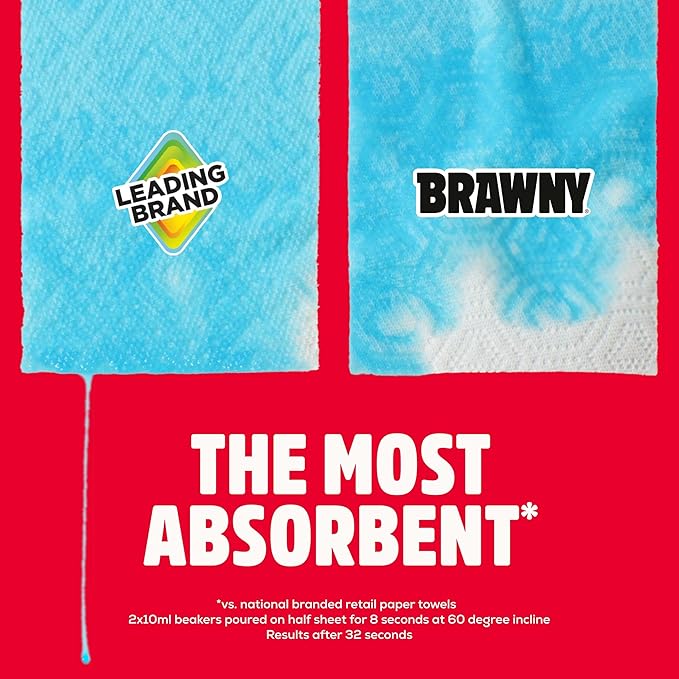 Brawny Tear-A-Square 3-Ply Paper Towels, 8 Triple Rolls = 24 Regular Rolls - Image 4