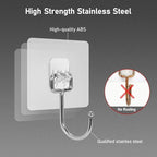 Stainless Steel Large Adhesive Hooks - Image 5