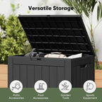 NEWBULIG 31 Gallon Outdoor Storage Box, Waterproof Deck Box with Lockable Lid, Patio Furniture Bench & Side Table, Easy Assembly, for Garden, Pool, Patio & Backyard Organization, Black - Image 6