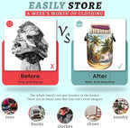 Retro Hawaii Palm Tree Laundry Basket Summer Beach Foldable Funny Laundry - Image 3