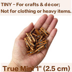LWR CRAFTS Wooden Mini Clothespins 100 Per Pack 1" 2.5cm - Image 2
