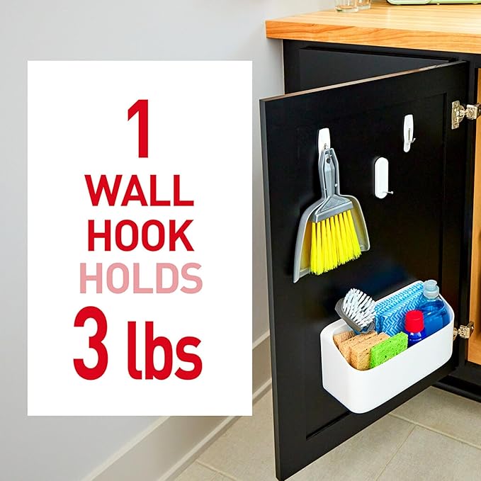 Command Medium Wire Hooks, 3 Hooks, 4 Strips, Damage-Free Hanging Wall Hooks - Image 3
