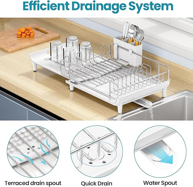TOOLF Expandable Dish Rack, Dish Drying Rack - Image 5
