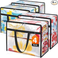 Clear Clothes Storage Bags, 4 Pack Closet Organizers and Under Bed Storage by Unknown
