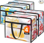 Clear Clothes Storage Bags, 4 Pack Closet Organizers and Under Bed Storage by Unknown