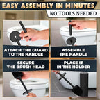 Black Toilet Brush and Holder Set - Image 6