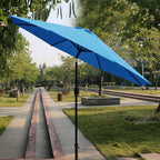 Sunnyglade 9' Patio Umbrella Outdoor Table Umbrella with 8 Sturdy Ribs (Blue) - Image 5
