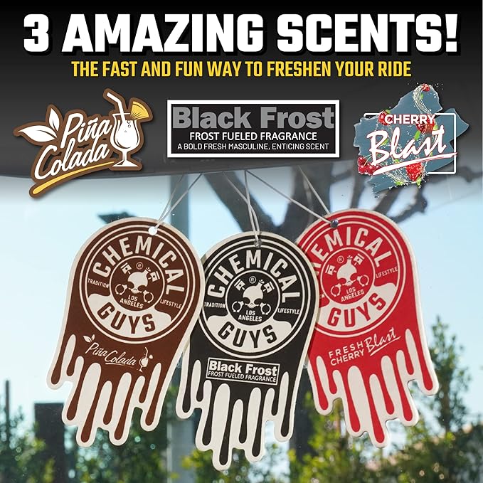 Chemical Guys Car Fresheners, Hanging Air Fresheners, Variety Scent Pack 12 Pack - Image 2