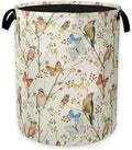 Laundry Hamper, Watercolor Bird Laundry Basket, Spring Flower Butterfly by Unknown