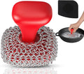Cast Iron Scrubber | Dish Scrub Brush | 316 Cast Iron Cleaner Chainmail Scrubber by Purgreat