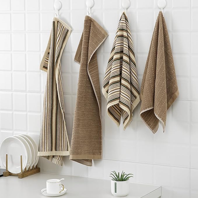 Kitchen Dish Towels for Drying Dishes, Large Cotton Kitchen Towels, Stripped - Image 7