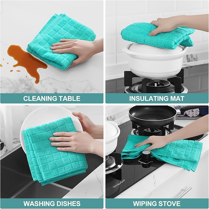Homaxy Premium Cotton Kitchen Towels 16"x 28", Large Natural Ring Spun 390 GSM - Image 4