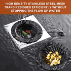 2 Pcs Black Stainless Steel Mesh Sink Drain Strainer, 4.45" Top/2.95" Kitchen - Image 6