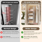4" Extra Deeper Foldable Hanging Closet Organizer, Small Wire Cabinet Shelves - Image 4
