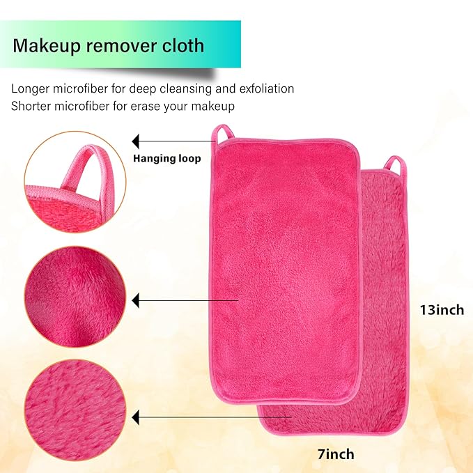 Nugilla Makeup Remover Cloth, 13x7 Inch Reusable Makeup Remover Towels - Image 4