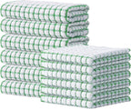 Kitinjoy Cotton 12 Pack Kitchen Towels and Dishcloths Sets, 16 x 25 Inch & 12 X by Kitinjoy