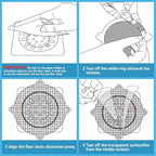 VIVIDLY 50 Pack Disposable Shower Drain Cover Hair Catcher Shower Drain Mesh - Image 6