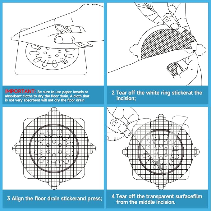 VIVIDLY 100 Pack Disposable Shower Drain Cover Hair Catcher Shower Drain Mesh - Image 6