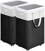 Goodpick Hamper with Wheels 75L 2-Pack, Tall Laundry Basket with Removable Wash by Goodpick
