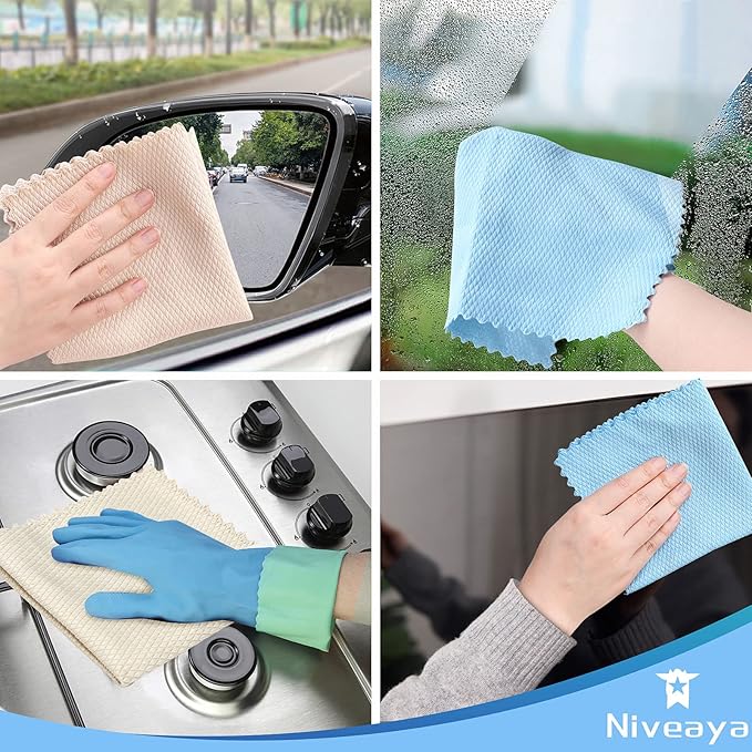 Niveaya 24 Pcs Fish Scale Streak Free Miracle Cleaning Cloth Easy Clean - Image 4
