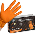 TitanFlex Heavy Duty Orange Industrial Nitrile Gloves by TitanFlexDisposableGloves