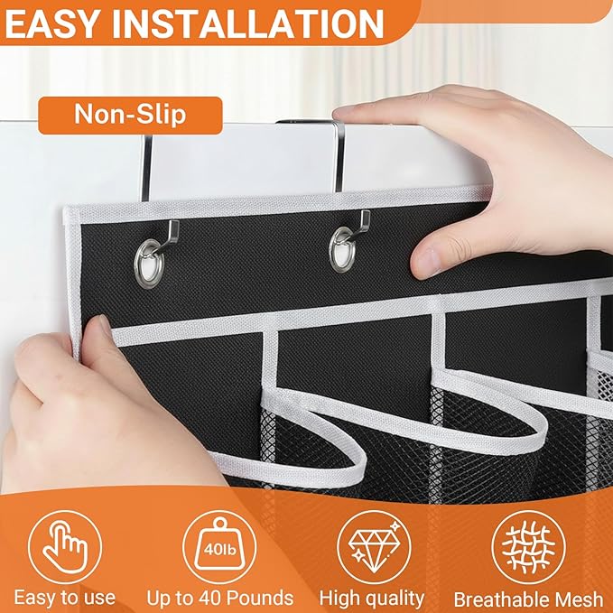 40-Pocket Over the Door Shoe Organizer - Image 5