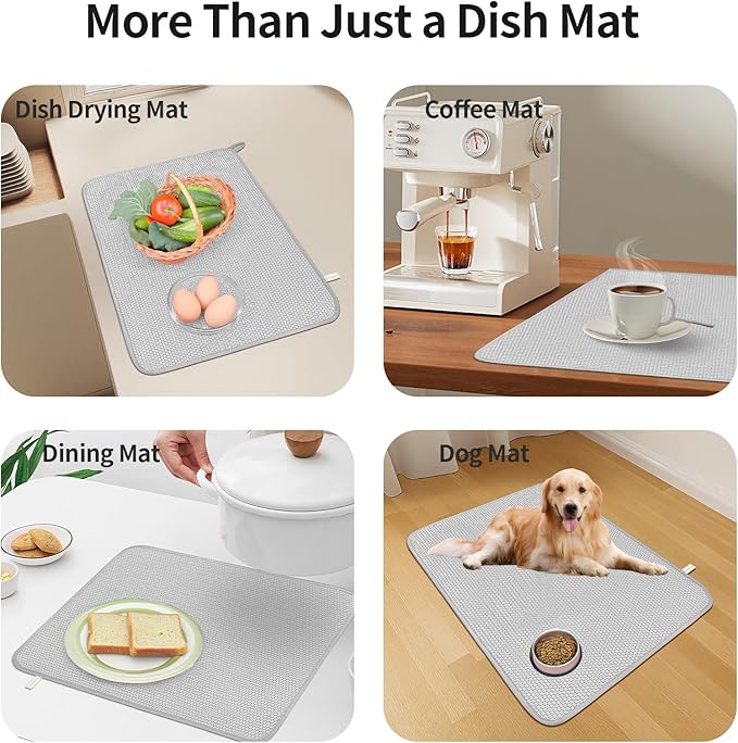 2 Pack Microfiber Dish Drying Mat - Image 6
