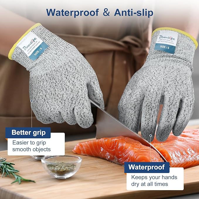 Dowellife Level 5 Silicon Cut Resistant Gloves - Image 3