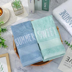 3Pcs Summer Hand Towels Cotton Embroidered Bathroom Towel 3 Colors Absorbent - Image 4