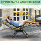 Suteck Oversized Zero Gravity Chair,33In XXL Lounge Chair w/Removable Cushion&Headrest, Reclining Camping Chair w/Upgraded Lock and Footrest, Reclining Patio Chairs Recliner for Indoor Outdoor,500LBS - Image 5